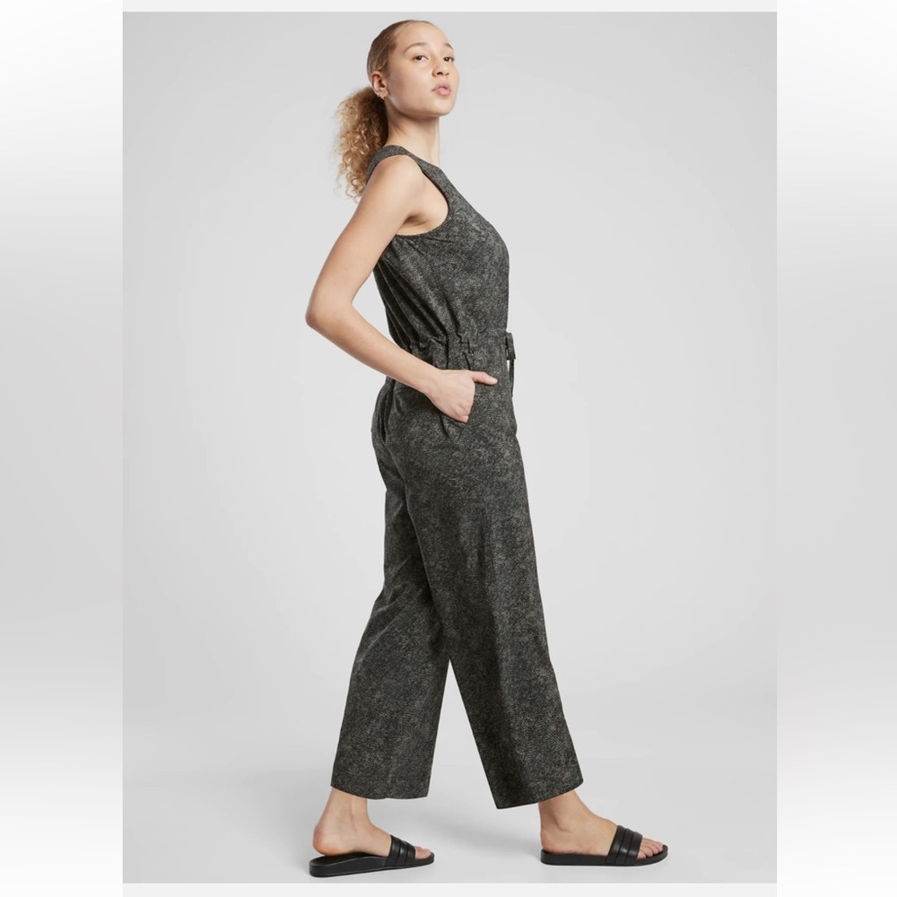 Athleta Topanga Printed Jumpsuit in Viper Black - Picture 4 of 9